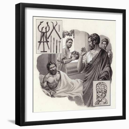 Galen the Physician Risks His Life Telling a Roman Emperor He Has Been Over-Eating-Pat Nicolle-Framed Giclee Print