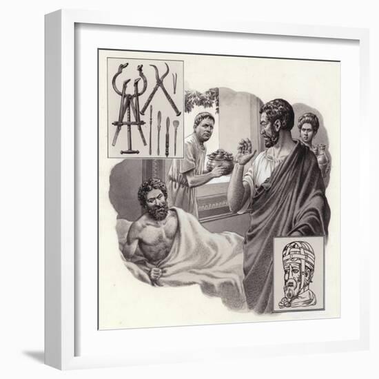 Galen the Physician Risks His Life Telling a Roman Emperor He Has Been Over-Eating-Pat Nicolle-Framed Giclee Print