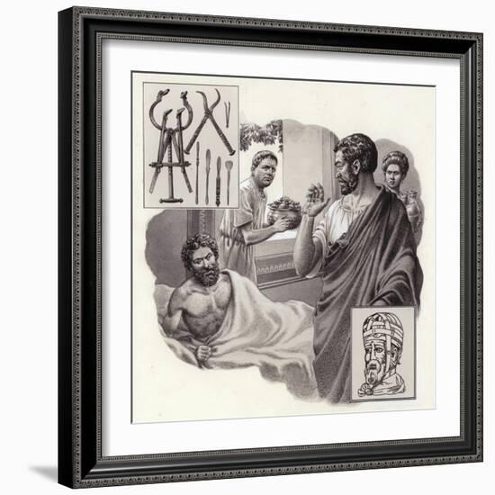 Galen the Physician Risks His Life Telling a Roman Emperor He Has Been Over-Eating-Pat Nicolle-Framed Giclee Print