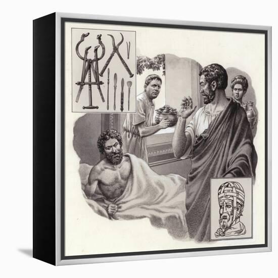 Galen the Physician Risks His Life Telling a Roman Emperor He Has Been Over-Eating-Pat Nicolle-Framed Premier Image Canvas