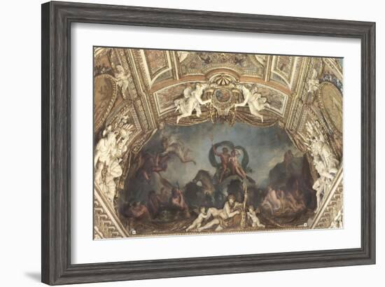 Galerie d'Apollon : Le Triomphe des eaux ou Neptune et Amphitrite-Charles Le Brun-Framed Giclee Print