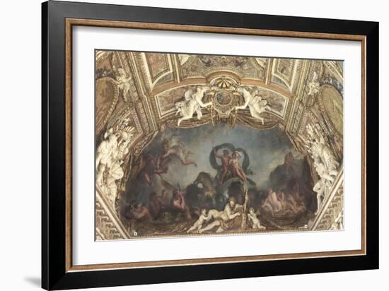 Galerie d'Apollon : Le Triomphe des eaux ou Neptune et Amphitrite-Charles Le Brun-Framed Giclee Print