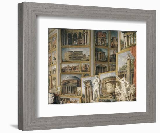 Galerie de vues de la Rome Antique-Giovanni Paolo Pannini-Framed Giclee Print