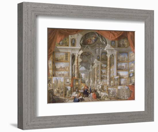 Galerie de vues de la Rome Moderne-Giovanni Paolo Pannini-Framed Giclee Print