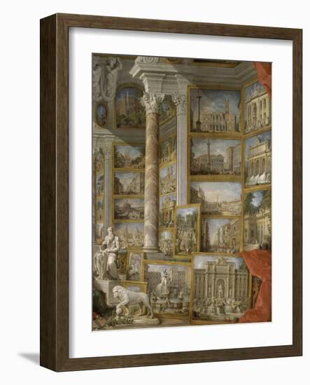 Galerie de vues de la Rome Moderne-Giovanni Paolo Pannini-Framed Giclee Print