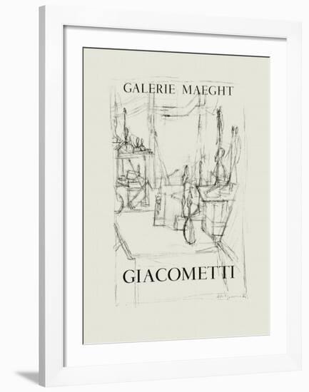 Galerie Maeght, 1951-Alberto Giacometti-Framed Collectable Print