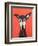 Galgo on Red-Sally Muir-Framed Giclee Print