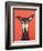 Galgo on Red-Sally Muir-Framed Giclee Print