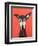 Galgo on Red-Sally Muir-Framed Giclee Print