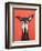 Galgo on Red-Sally Muir-Framed Giclee Print