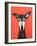 Galgo on Red-Sally Muir-Framed Giclee Print