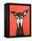 Galgo on Red-Sally Muir-Framed Premier Image Canvas