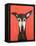 Galgo on Red-Sally Muir-Framed Premier Image Canvas