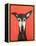 Galgo on Red-Sally Muir-Framed Premier Image Canvas