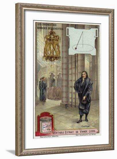 Galileo and the Motion of Pendulums-null-Framed Giclee Print