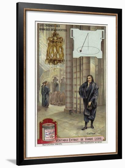 Galileo and the Motion of Pendulums-null-Framed Giclee Print