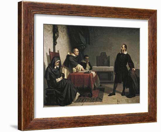 Galileo before the Roman Inquisition, 1857-Cristiano Banti-Framed Giclee Print