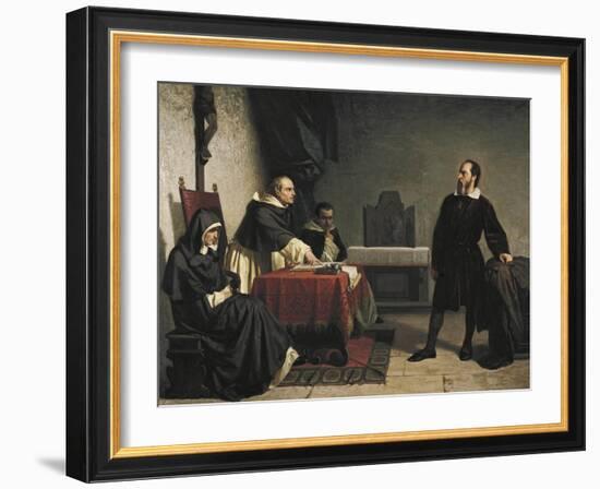 Galileo before the Roman Inquisition, 1857-Cristiano Banti-Framed Giclee Print