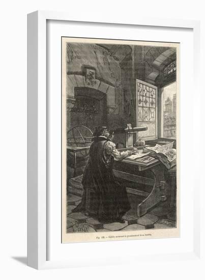 Galileo Calculates the Magnification of His Telescope-null-Framed Art Print