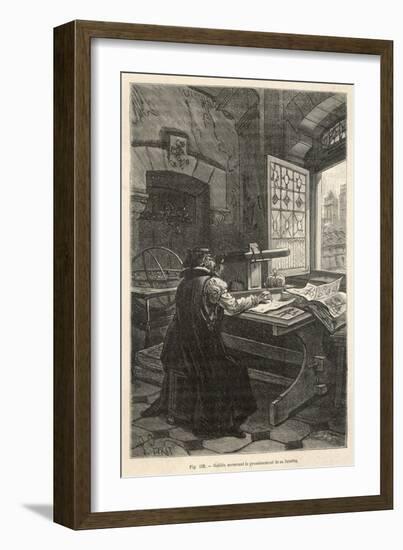 Galileo Calculates the Magnification of His Telescope-null-Framed Premium Giclee Print