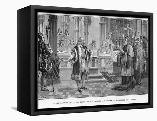 Galileo Facing the Inquisition, Rome, 1633-null-Framed Premier Image Canvas