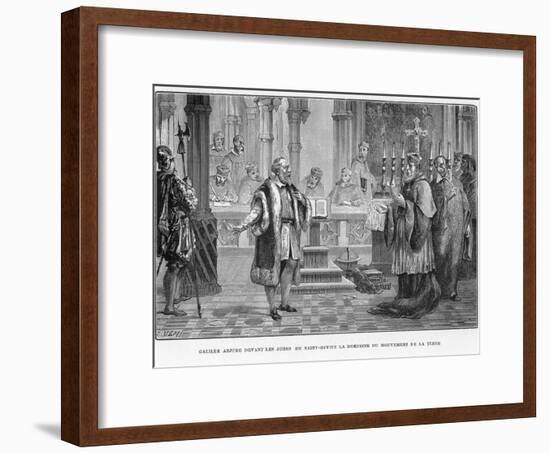 Galileo Facing the Inquisition, Rome, 1633-null-Framed Giclee Print