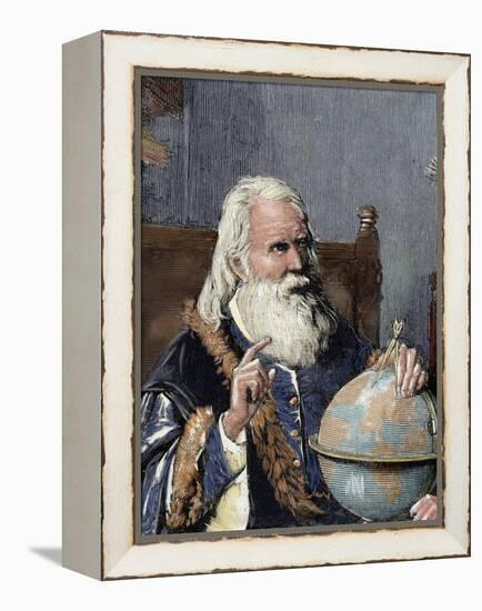 Galileo Galilei (1564-1642). Physicist, Italian Mathematician and Astronomer-Prisma Archivo-Framed Premier Image Canvas