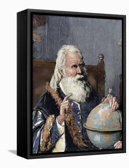 Galileo Galilei (1564-1642). Physicist, Italian Mathematician and Astronomer-Prisma Archivo-Framed Premier Image Canvas