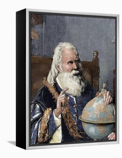 Galileo Galilei (1564-1642). Physicist, Italian Mathematician and Astronomer-Prisma Archivo-Framed Premier Image Canvas