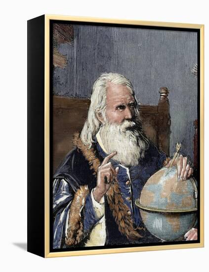 Galileo Galilei (1564-1642). Physicist, Italian Mathematician and Astronomer-Prisma Archivo-Framed Premier Image Canvas