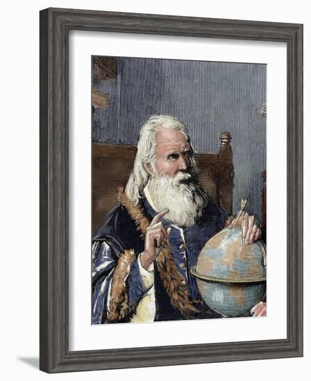 Galileo Galilei (1564-1642). Physicist, Italian Mathematician and Astronomer-Prisma Archivo-Framed Photographic Print