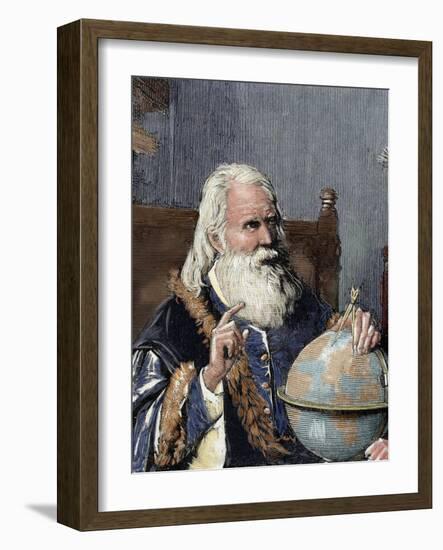 Galileo Galilei (1564-1642). Physicist, Italian Mathematician and Astronomer-Prisma Archivo-Framed Photographic Print