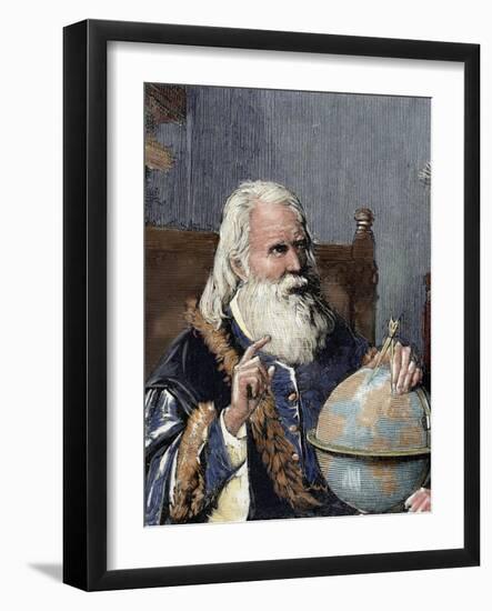 Galileo Galilei (1564-1642). Physicist, Italian Mathematician and Astronomer-Prisma Archivo-Framed Photographic Print