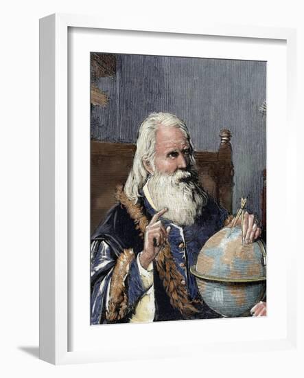 Galileo Galilei (1564-1642). Physicist, Italian Mathematician and Astronomer-Prisma Archivo-Framed Photographic Print