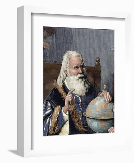 Galileo Galilei (1564-1642). Physicist, Italian Mathematician and Astronomer-Prisma Archivo-Framed Photographic Print