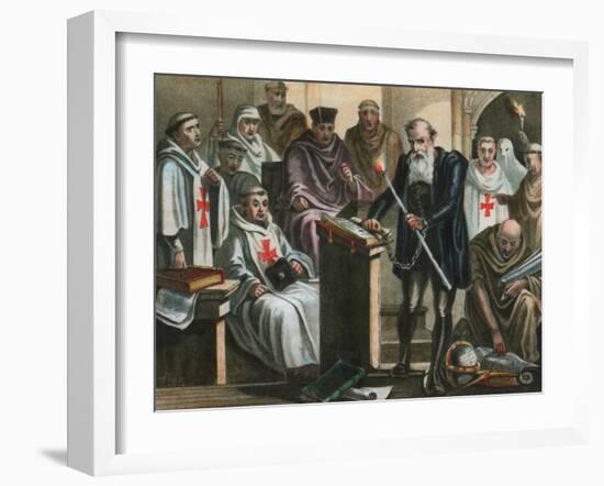 Galileo Galilei before the Holy Office-Albert Chereau-Framed Giclee Print