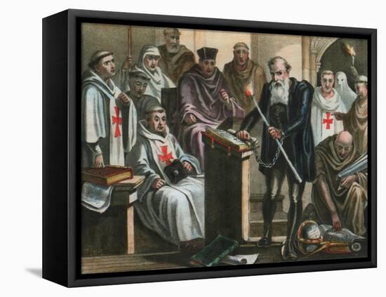 Galileo Galilei before the Holy Office-Albert Chereau-Framed Premier Image Canvas