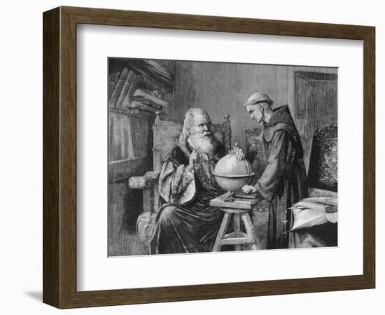 Galileo Galilei Demonstrates His Astronomical Theories to a Monk-Felix Parra-Framed Photographic Print