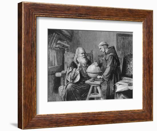 Galileo Galilei Demonstrates His Astronomical Theories to a Monk-Felix Parra-Framed Photographic Print