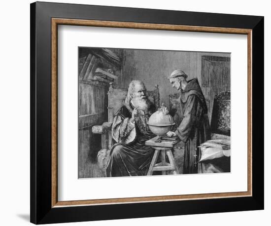 Galileo Galilei Demonstrates His Astronomical Theories to a Monk-Felix Parra-Framed Photographic Print