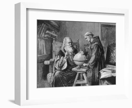 Galileo Galilei Demonstrates His Astronomical Theories to a Monk-Felix Parra-Framed Photographic Print