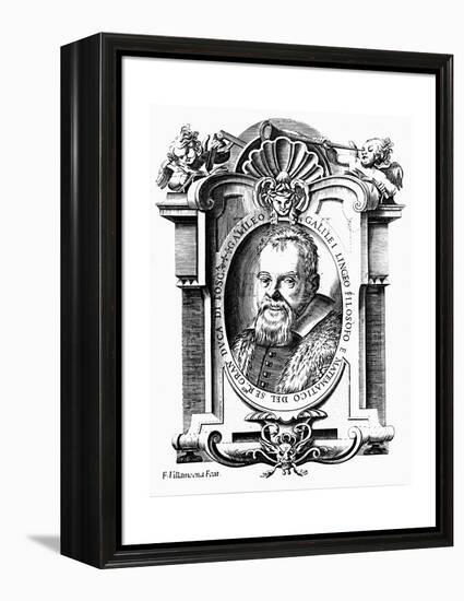 Galileo Galilei, Italian Astronomer and Mathematician, Early 17th Century-Francesco Villamena-Framed Premier Image Canvas