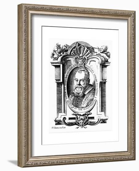 Galileo Galilei, Italian Astronomer and Mathematician, Early 17th Century-Francesco Villamena-Framed Giclee Print