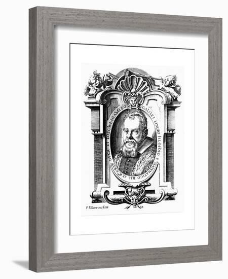 Galileo Galilei, Italian Astronomer and Mathematician, Early 17th Century-Francesco Villamena-Framed Giclee Print