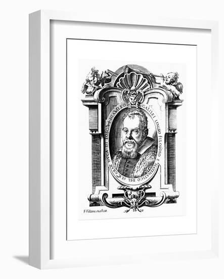 Galileo Galilei, Italian Astronomer and Mathematician, Early 17th Century-Francesco Villamena-Framed Giclee Print