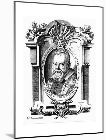 Galileo Galilei, Italian Astronomer and Mathematician, Early 17th Century-Francesco Villamena-Mounted Giclee Print