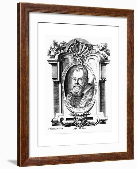 Galileo Galilei, Italian Astronomer and Mathematician, Early 17th Century-Francesco Villamena-Framed Giclee Print