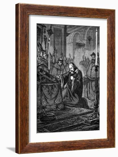 Galileo Galilei, Italian Astronomer and Mathematician Recanting, 1633-null-Framed Giclee Print