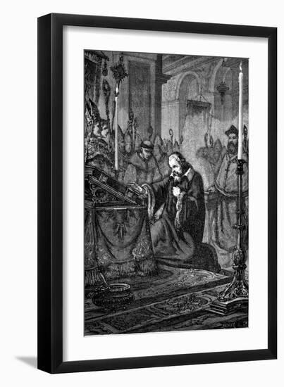 Galileo Galilei, Italian Astronomer and Mathematician Recanting, 1633-null-Framed Giclee Print