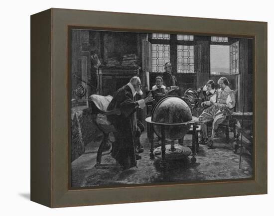 Galileo Galilei Italian Astronomer Visited by the English Poet John Milton-Henry Wolf-Framed Premier Image Canvas